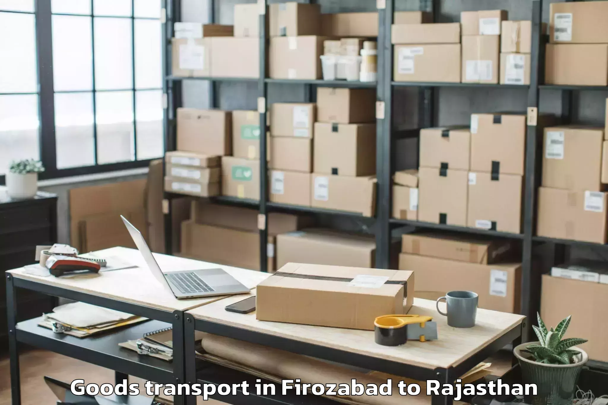 Efficient Firozabad to Sojat Goods Transport